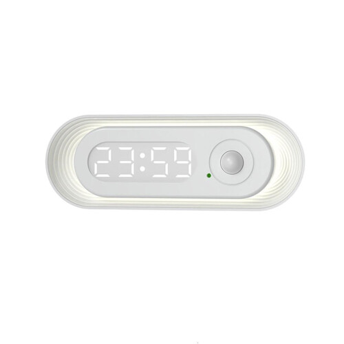 Relógio de parede com sensor de movimento e luz noturna (1 unidade)