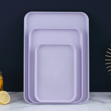 Ensemble de plateaux de service rectangulaires en plastique - Organisateur de cuisine