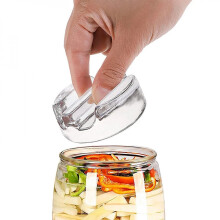 Peso de vidrio para fermentación con asa para frascos de encurtido