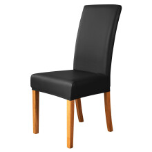 Housse de chaise de salle Ă manger en peluche extensible blanc laiteux