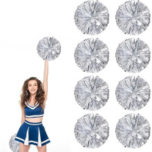 Cheer Pom Poms Metallic Foil 10 inch 8 pcs