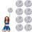 Pompons de cheerleading métallisés 10 pouces, lot de 8 1