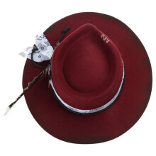 Ull Homburg Cylinderhatt för Herrar En Storlek
