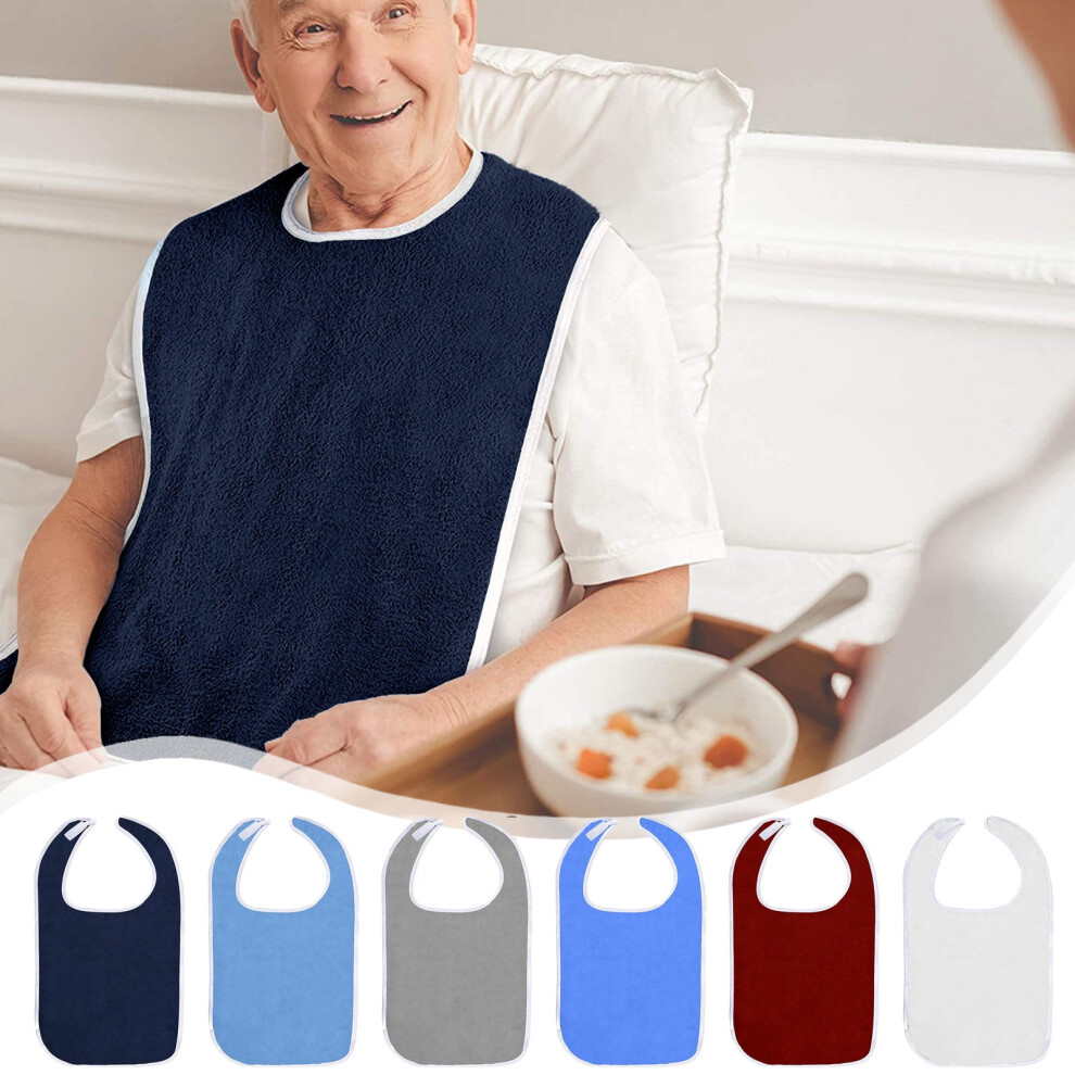 Adult Eating Bib Washable Cloth Adjustable 29.5x17.7in
