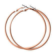 Boucles d'oreilles créoles en acier inoxydable pour femmes, 60 mm