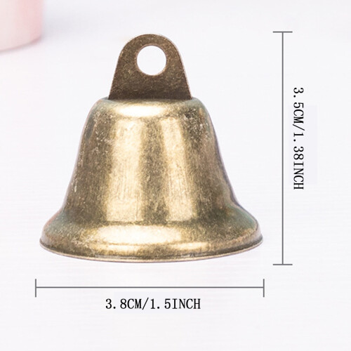 Retro Bronze Iron Hand-Cranked Bell Set 6 pcs 38mm 2