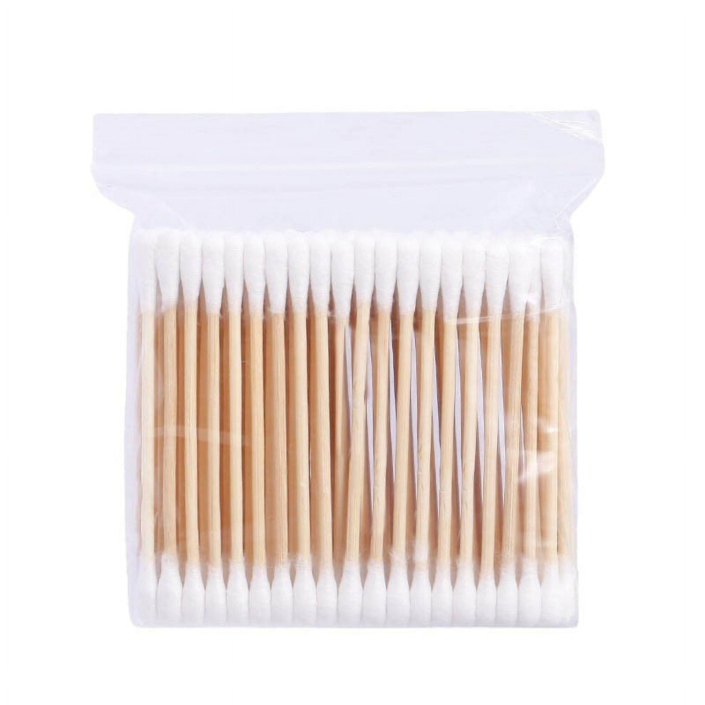 Cotton Swabs Wooden Sticks Double Tipped 100pcs