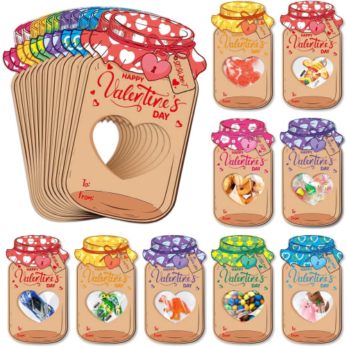 Valentine's Day Cards for Kids 60-Pack