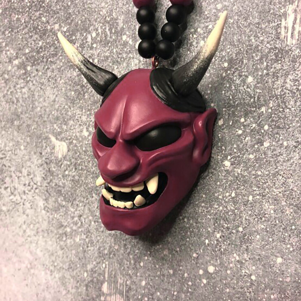Samurai Hannya Car Mirror Pendant Japanese Oni Helmet 9066521444458