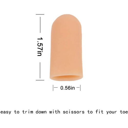 Gel Toe Caps Silicone Cushion 16 Pcs Beige 1