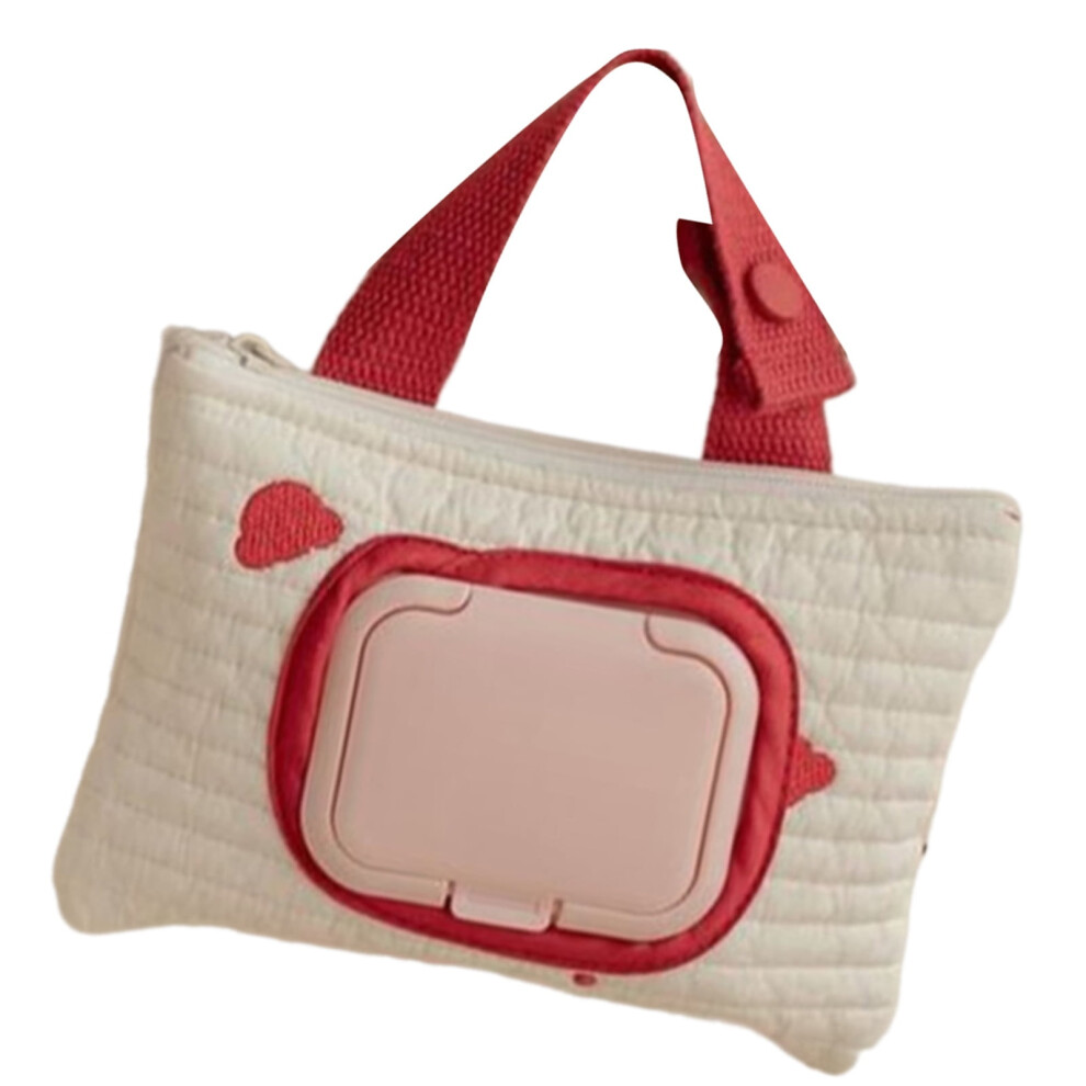 Embroidered bear wet wipe pouch portable baby wipe holder 1