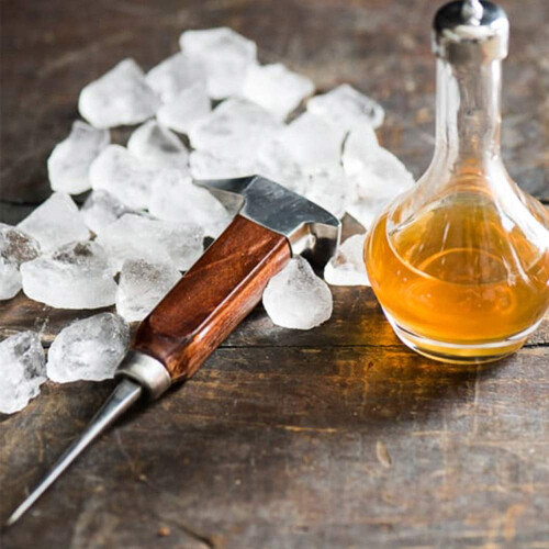 Ανοξείδωτη παγοθήκη με ξύλινη λαβή 1 συσκευασία 2