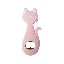 Kühlschrankmagnet mit Flaschenöffner in Rosa Katze – Dekoration für Zuhause