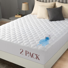 Protège-matelas imperméable King Size (lot de 2) Blanc