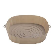 Tapis de cuisson en silicone marron pour friteuse à air, réutilisables, 20 cm (7,87 pouces).