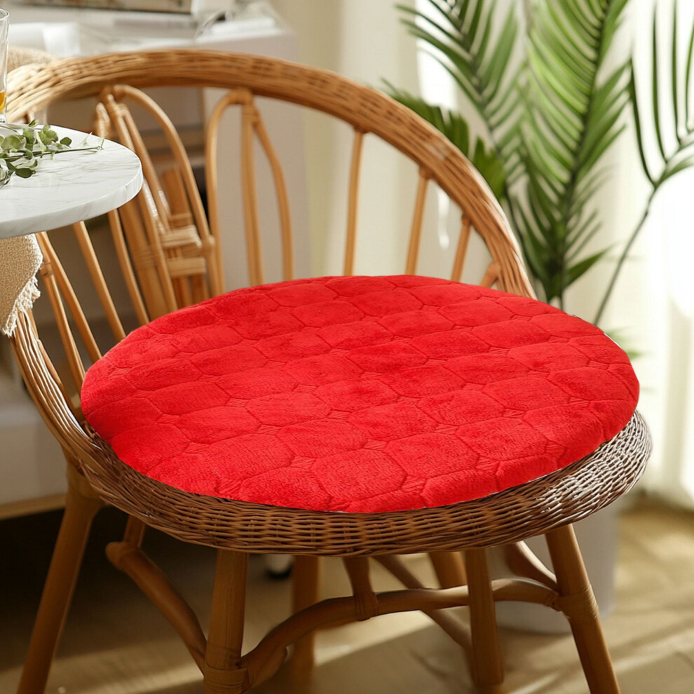 Round Plush Cushion 14X14in For Chair Floor Tatami Pink 959263973616