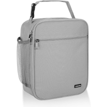 Boîte à lunch isotherme pour hommes et femmes, gris clair