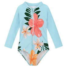Girls Swimsuit Long Sleeve Rash Guard with Zipper Sun Beach Pool Outfit for Summer Swimming Casual Wear