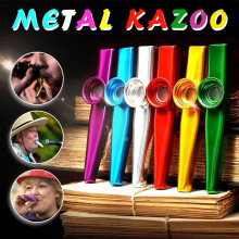 Metal Kazoo Toy 6 Colors 122mm Saxophone Sound