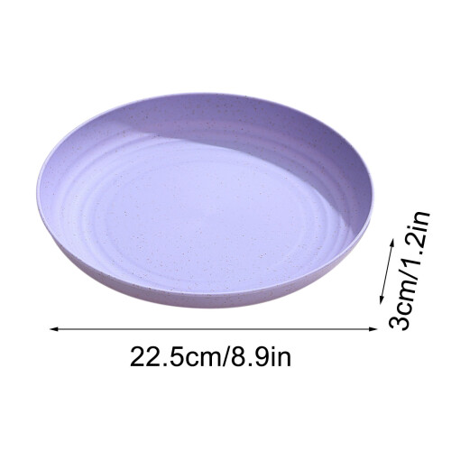 Wheat Straw Plates 8.9 Inch Reusable Set 1