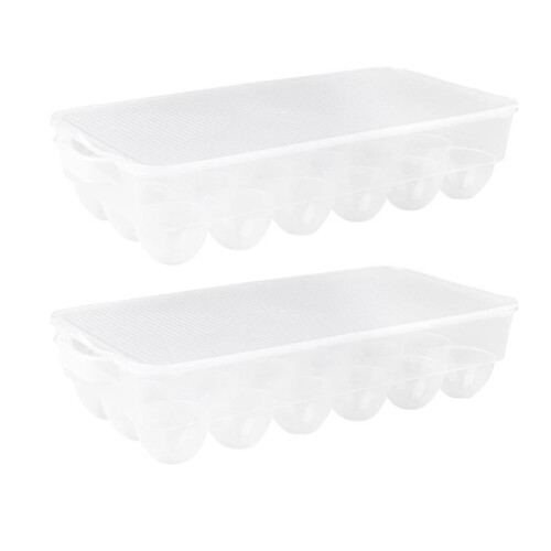 Egg Storage Container with Handle for Refrigerator, Holds 1