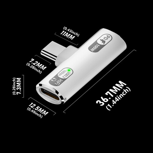 Adaptador de carga tipo C de carga rápida (1 unidad) 2