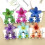 Flower Hair Claws Set Gradient Ponytail Clips 3 pcs 4