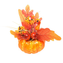 Halloween-gresskar med kunstige blomster, 1 stk.