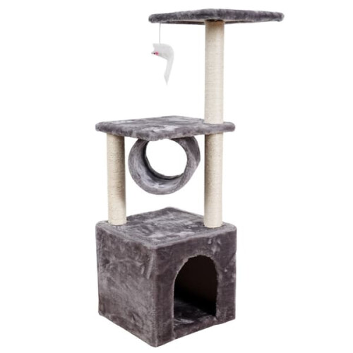 Cat tree scratching post dark grey 90 cm 1