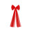Laço de tule fofo para topo de árvore de Natal, 124 cm (49 polegadas), vermelho 1
