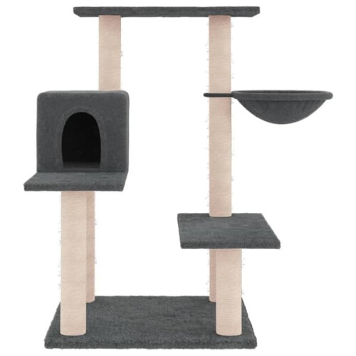 vidaXL cat tree dark grey 82.5 cm with sisal posts 2