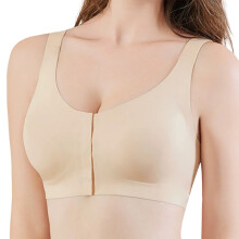 Front-Closure Bra for Women Beige 3XL