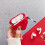 Heart-shaped shockproof case for AirPods Pro red one size 5