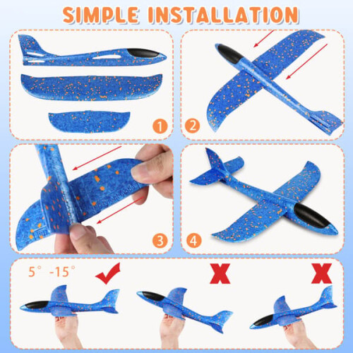 Foam Glider Airplanes for Children 2 Pack 2