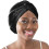 Black satin bonnet for women, adjustable, 1 piece 2
