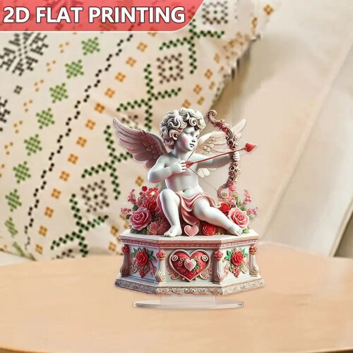 Valentine's Day 2D Acrylic Desktop Statue with Stand 1