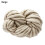 Chunky soft wool yarn beige scarf knit thickness 2