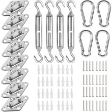 Kit de fixation pour voile d'ombrage 6 pouces, acier inoxydable 304, 42