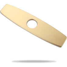 Afdekplaat voor gootsteengat, 10,2 inch, roestvrij staal, geborsteld goud