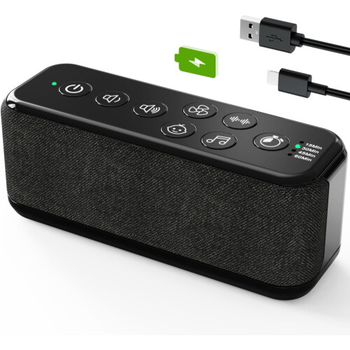 White Noise Machine Portable with 42 Sounds and