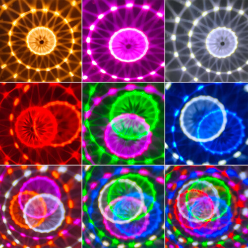 LED stage light colorful rotating sound-activated 1 pc