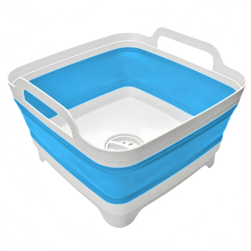 Collapsible RV Wash Basin Gray 9L