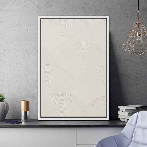 Fehér ecsetvonásos vászonkép 60x90 cm 1