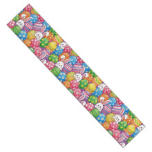 Caminho de mesa de Páscoa com estampa de ovos multicoloridos, 35 x 180 cm (13,8 x 71 polegadas)