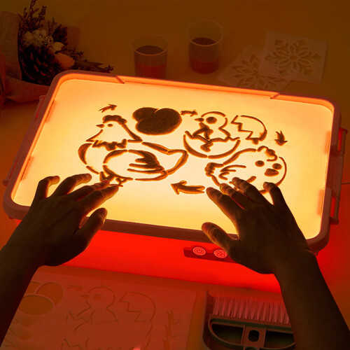 Kids' light table for sand painting, ages 8–13 1
