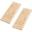 Wood Carved Rectangle Applique 22x8cm Unpainted 2pcs 1