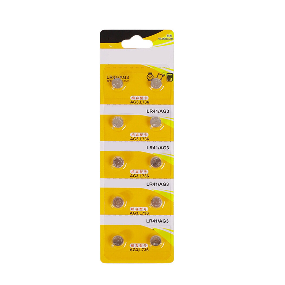 Ag3 Lr41 Alkaline Button Batteries Pack Of 10 908436501859
