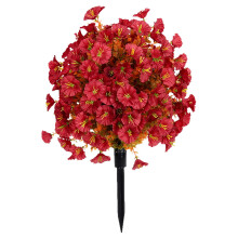Árbol artificial de bolas con crisantemos otoñales, 20 pulgadas, 1 unidad
