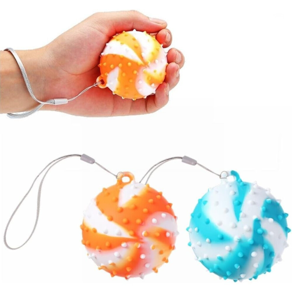 Hand Exercise Balls Finger Strengthener with Wrist Strap (2