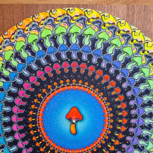 Zoetrope Slipmat Optical Illusion Turntable Mat 1pc 1